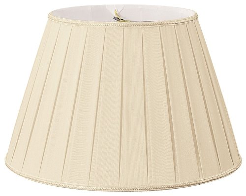 Royal Designs Round Pleated Designer Lamp Shade, Beige, 11 x 18 x 12