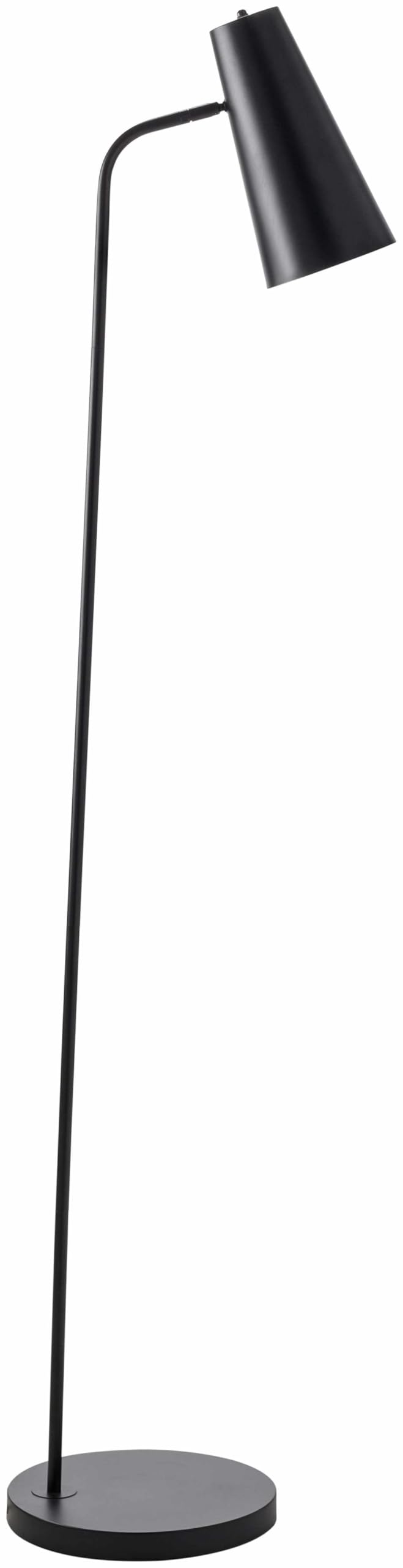 Boutiquerugs Montacuto Floor Lamp For Living Room - Modern Iron Standing Lighting - Shade Iron - Black - 66'' H