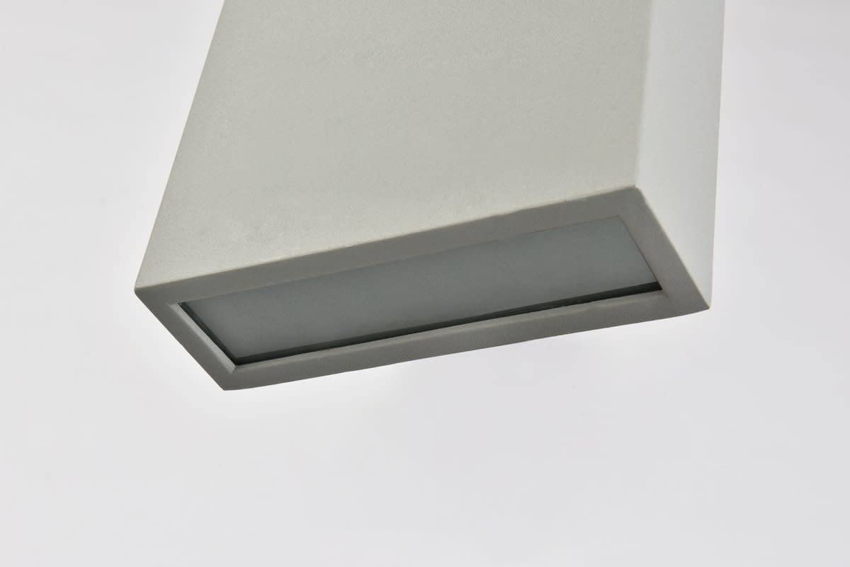 Living District LED Wall Sconce, Metal, 6inL x 2.75inW x 7inH, Silver, Model LDOD4023S