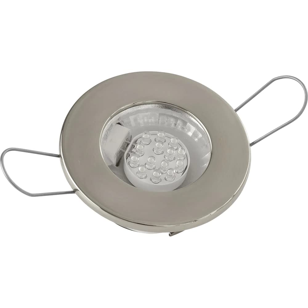 Sea-Dog LED Overhead Light - 60 Lumens - Brushed Stainless Steel - Model 404230-3 - Clear Lens - One Size