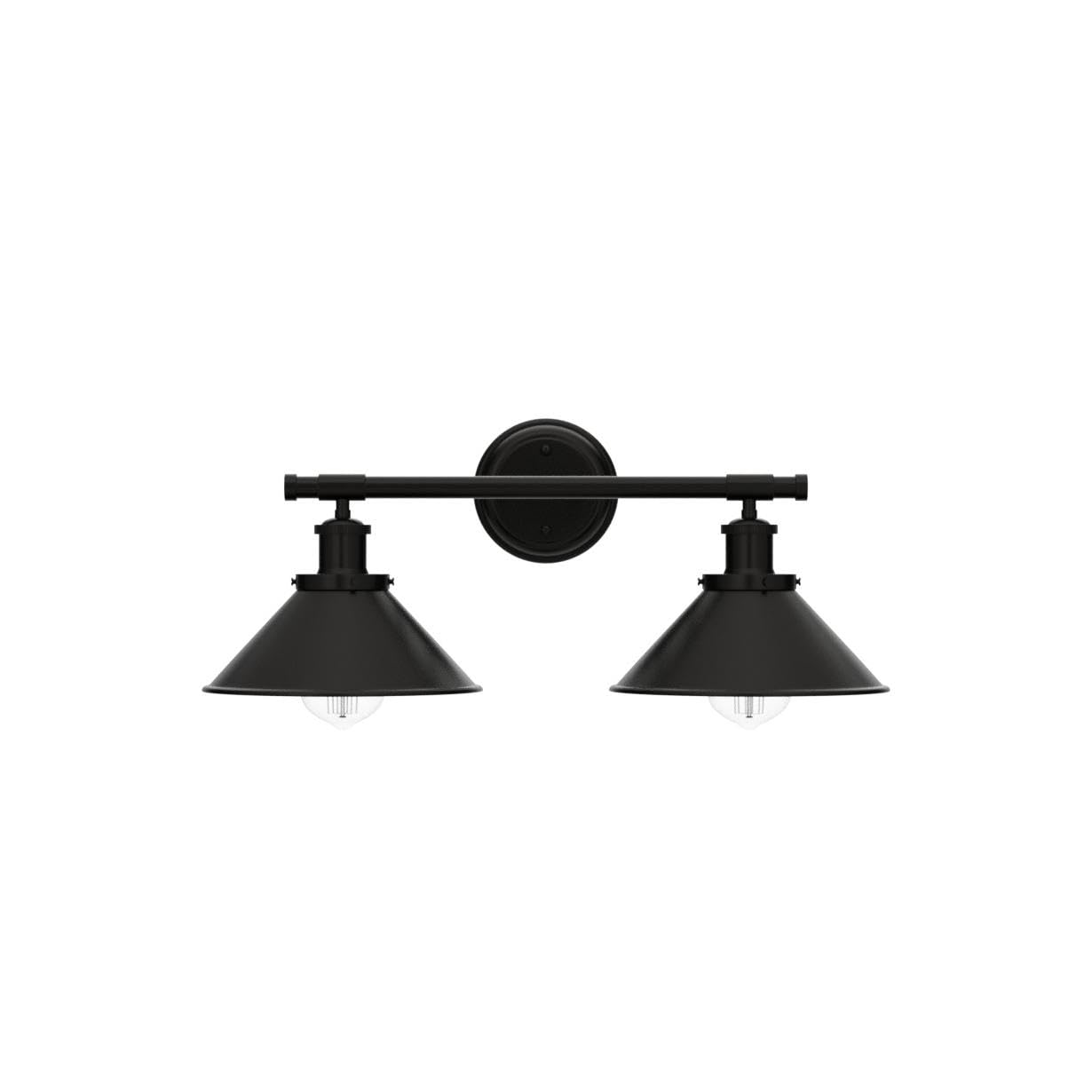 Licperron Black 2-Light Vanity Wall Sconce Lighting, Farmhouse Bathroom Wall Light Fixtures Over Mirror, Industrial Rustic Indoo