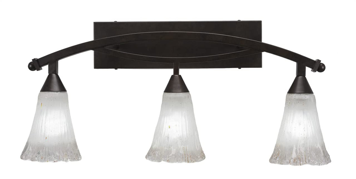 Toltec Lighting Bow 3 Light Bath Bar In Bronze (173-Brz-721)