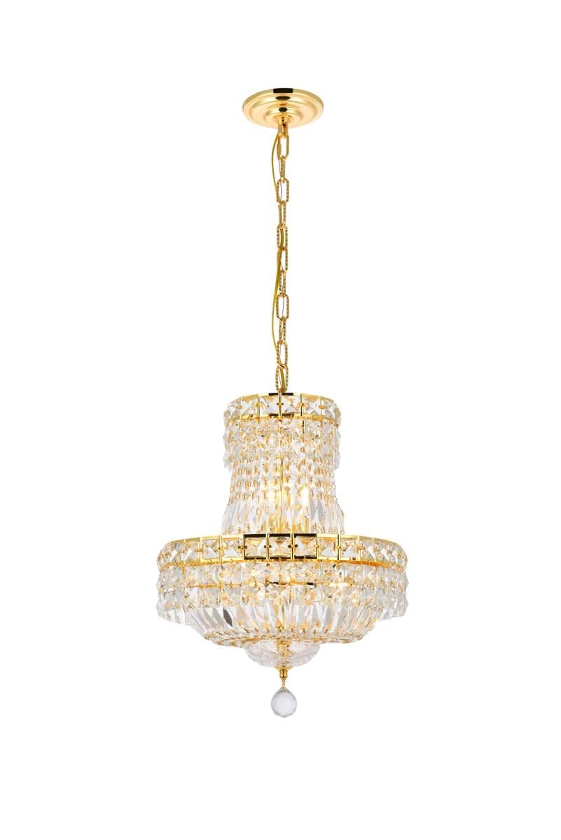 Elegant Lighting Value Tranquil 6 Light Chrome Pendant Clear Royal Cut Crystal - Finish:Chrome - Finish:Chrome - Finish:Chrome -