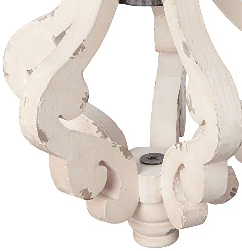 A & B Home DS35539 Harper Chandelier, 1-Light, 90% Fir Wood & 10% Iron, 12.5in x 12.5in x 21in,