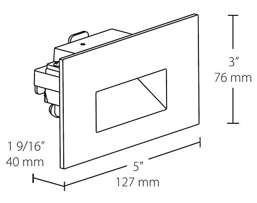 Rab Fsledh3Yb/120 Led Steplight, 120V - Black - 3000K