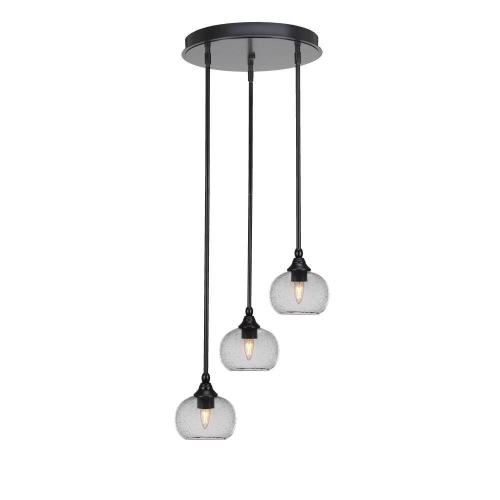 Empire 3 Light Cluster Pendalier in Matte Black (2143-MB-202)