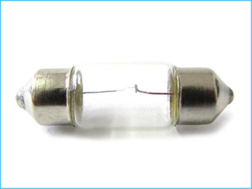 Carall 10 Pcs Car Halogen Bulbs T11 1,22In 12V 5W Sv8,5-8 Torpedo Shape, For Headlight Car Bulbs, Beam Low/High Beam Fog Light R