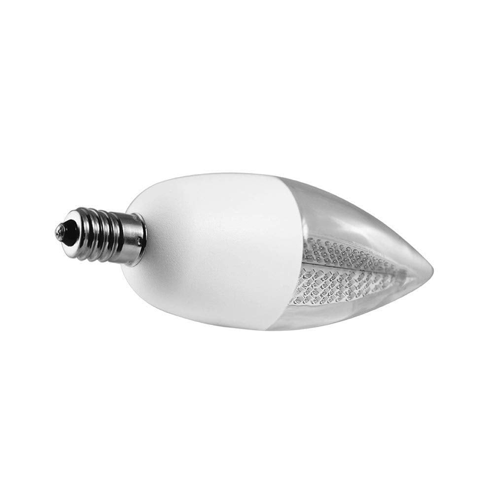 Euri Lighting Flickering Flame Bulb, ECA9.5-2120fc, LED CA9.5 Candelabra, E12, 1W (6W Equal), Warm White 1800K, Non-Dim, 80lm, 1