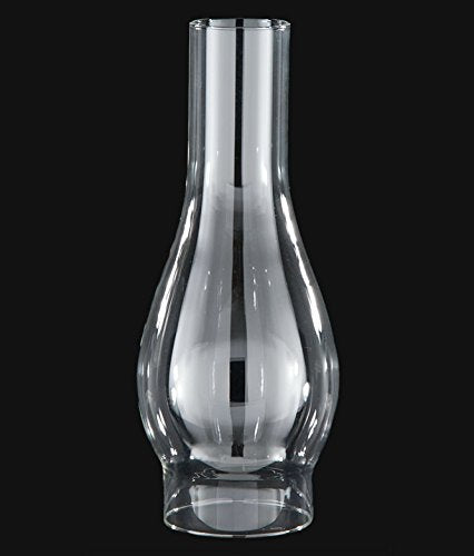 B&P Lamp Clear Glass Oil Lamp Chimney, 3 Inch x 10 Inch, Model 57944, Vintage Style