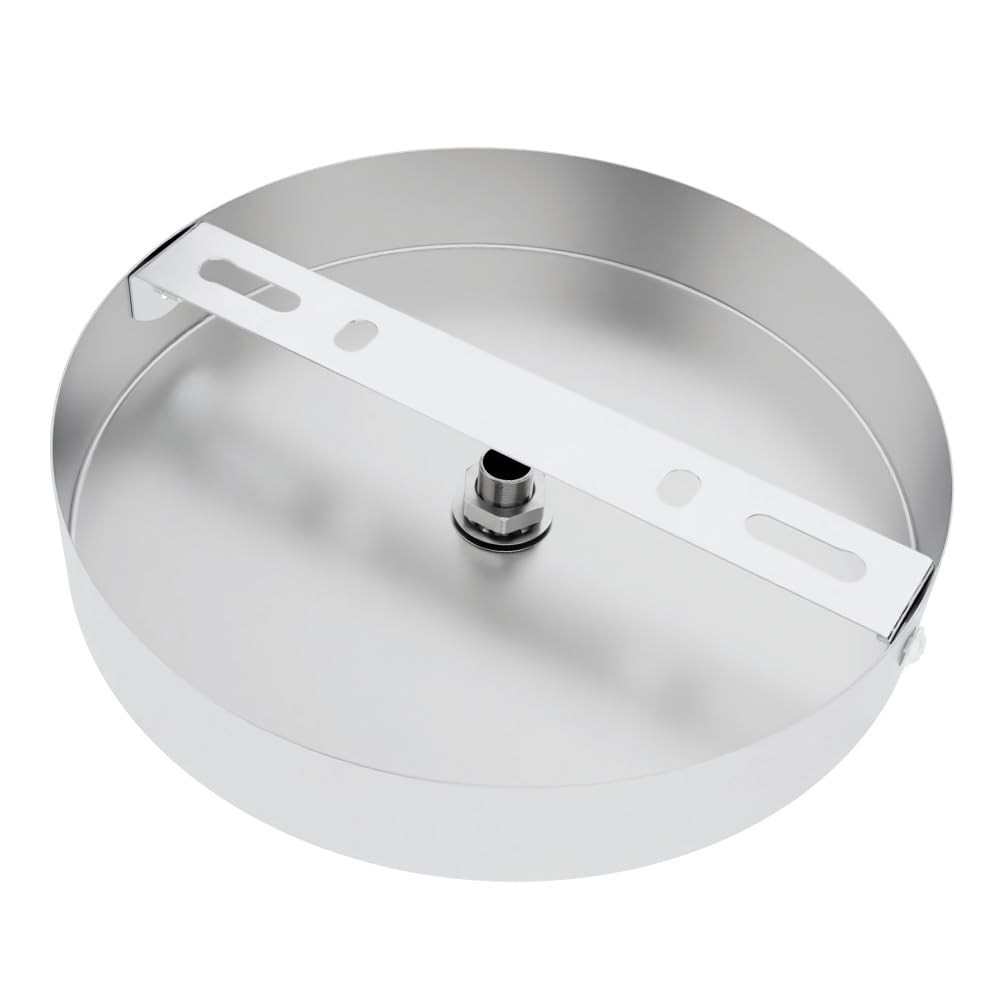 Arturesthome 7'' Silver Ceiling Canopy Light Kit Rewind Single Hole With Hardware,Ceiling Plate For Pendant Lighting Chandelier,