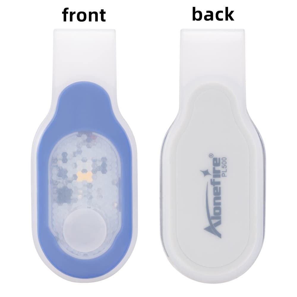ALONEFIRE PL500 Clip-On Light - USB Rechargeable, 3 Modes, Blue Warm Light, Essential for Night Shift Nurses