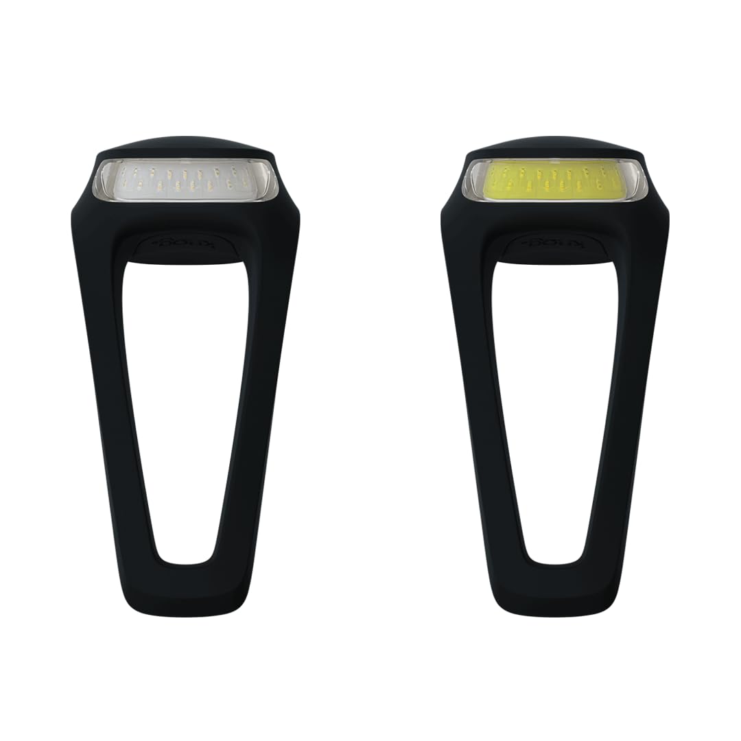 Knog Frog Bike Headlight and Tail Light Set - USB-C Rechargeable Bicycle Light with 40 Lumen Front & 20 Lumen Rear Output, 9 Mod