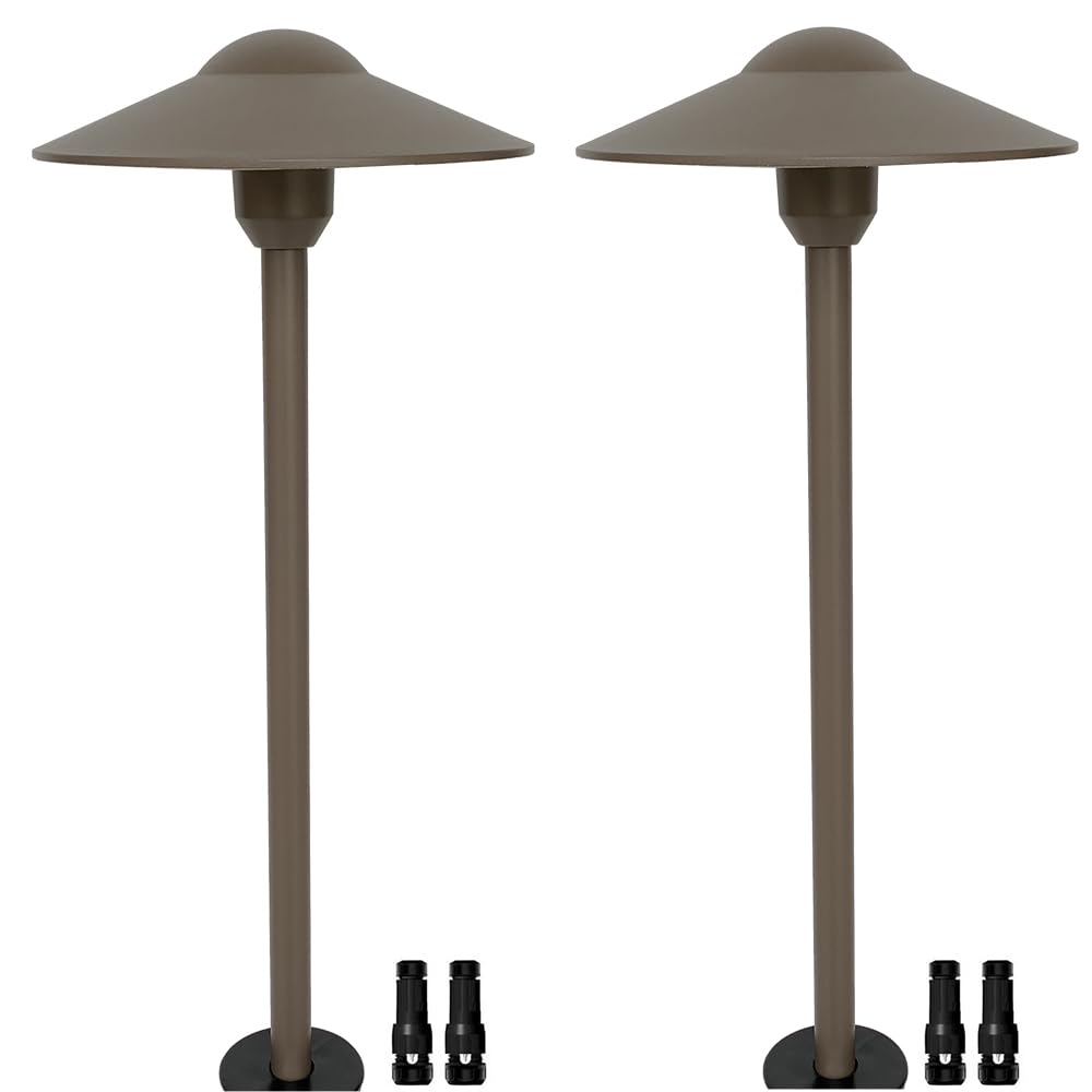 Leelands Low Voltage Path Lighting Cast Aluminum Construction for Outdoor Walkway Area Garden Yard Pathway Landscape Lighting,Re