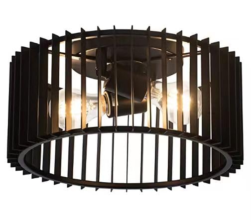 Zlepmlla Modern Black Flush Mount Ceiling Light Fixture, ?Farmhouse Light Fixture For Kitchen Island Entryway Porch Foyer Dining Room < Bulb Not Included >