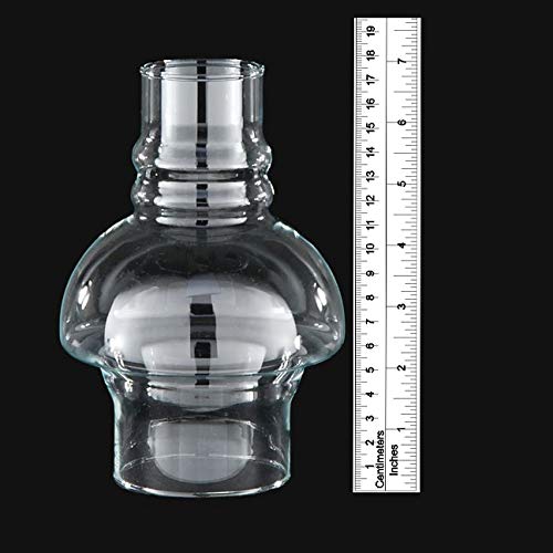 B&P Lamp Glass Hooded Chimney for Oil and Kerosene Lamps, 3x7 Inches, Clear, Model 57971C