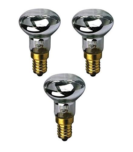 EDM R39 E17 Replacement Light Bulb Set of 3, 30 Watt Reflector Type, Clear Glass