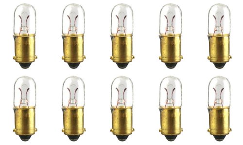 CEC Industries #1490 Bulbs, 3.2 V, 0.512 W, BA9s Base, T-3.25 shape (Box of 10)