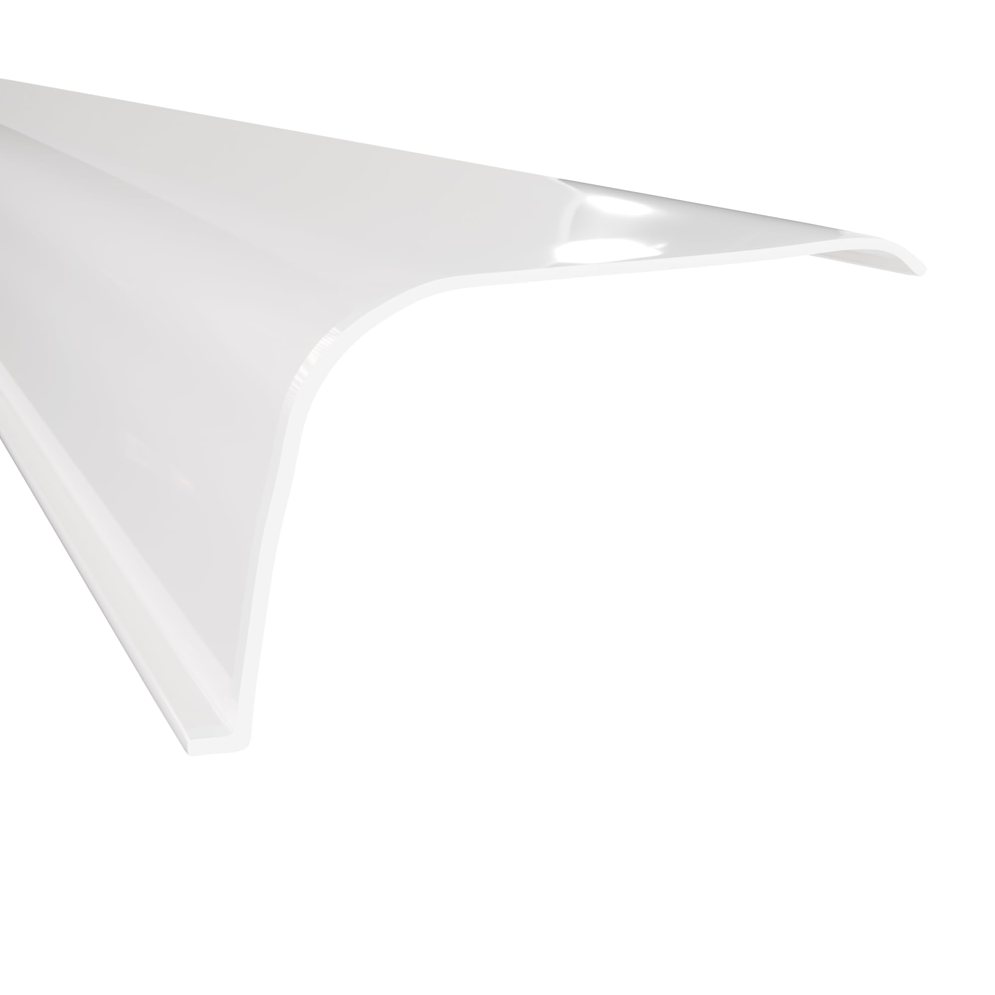 KASTLITE Curved Under Cabinet Light Cover Replacement | Smooth White Acrylic Undercabinet Lens Diffuser | 24 L x 2-3/4W x 1-1/2H | Under Counter Lights for Kitchen  Bathroom & Vanity | Shape E