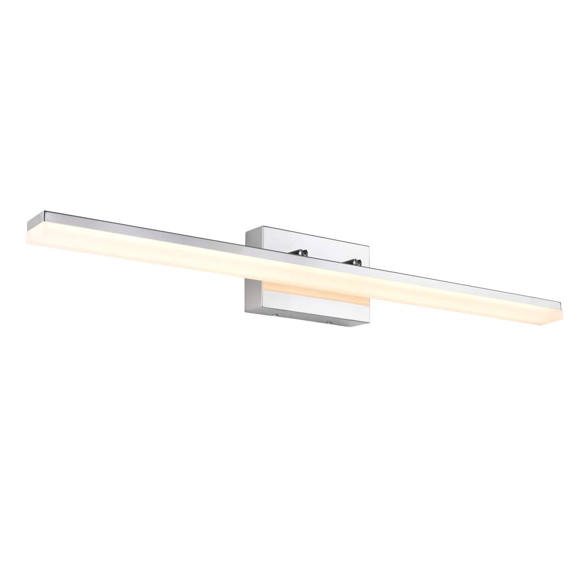 Mirrea 36In Modern Led Vanity Light For Bathroom Lighting Dimmable 36W Chromed (Warm White 3000K)