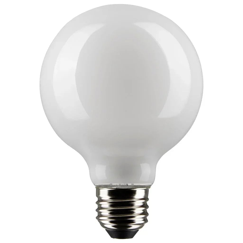 Satco S21239 6 Watt LED G25 Light Bulb with Medium Base, Soft White 3000K, Dimmable, 500 Lumens, 120V - 6 Pack
