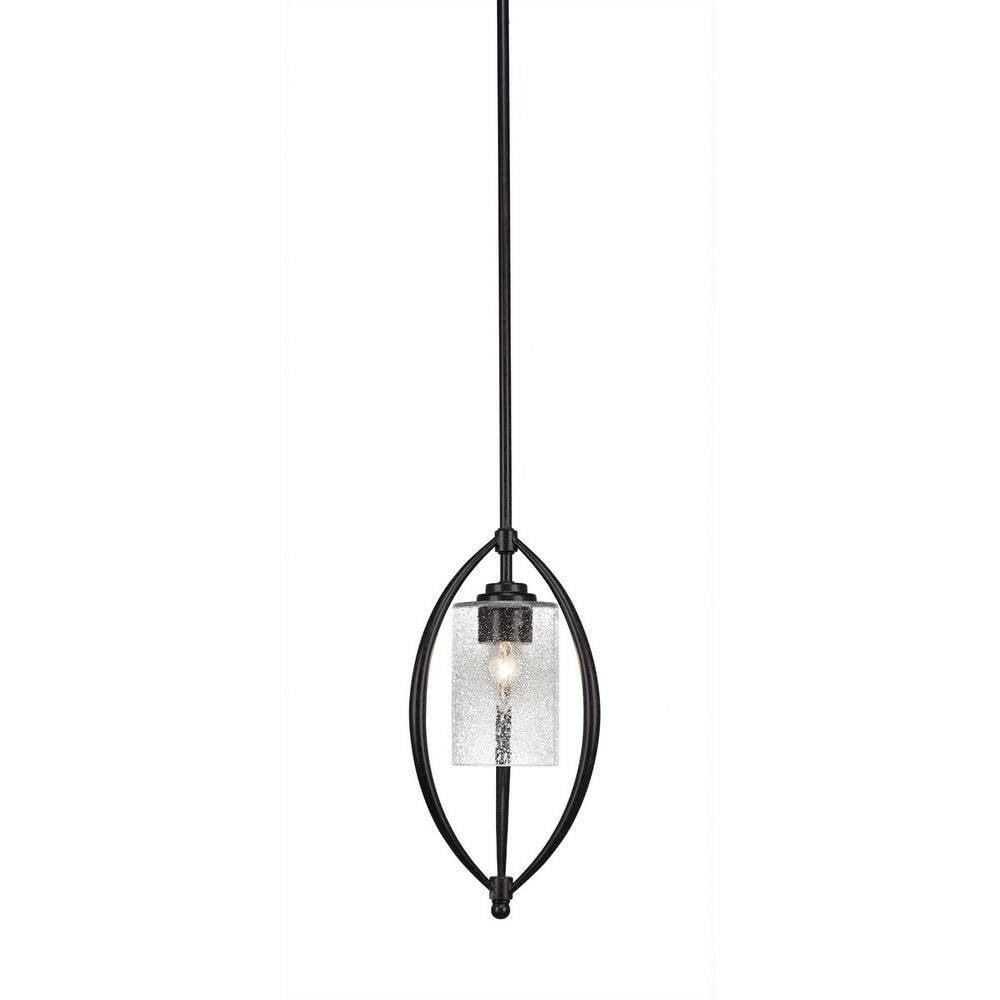 Toltec Lighting 2401-Dg-300 Marquise 1 Light Mini Pendant, 4&quot; Bubble Glass
