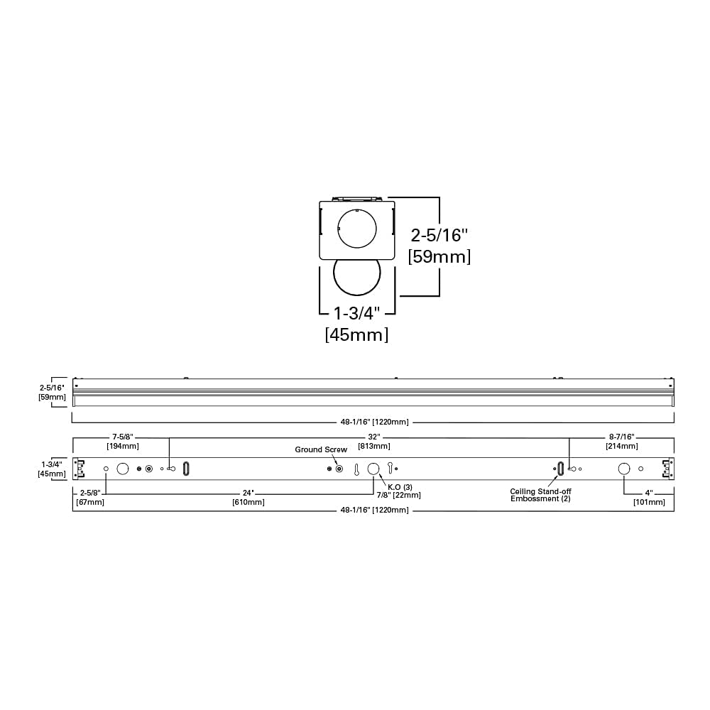Metalux 4 ft. 1-Light LED Ceiling Strip Light, 2100 Lumens, 4000K, Polycarbonate, Model 4ST1L2040R, Color: