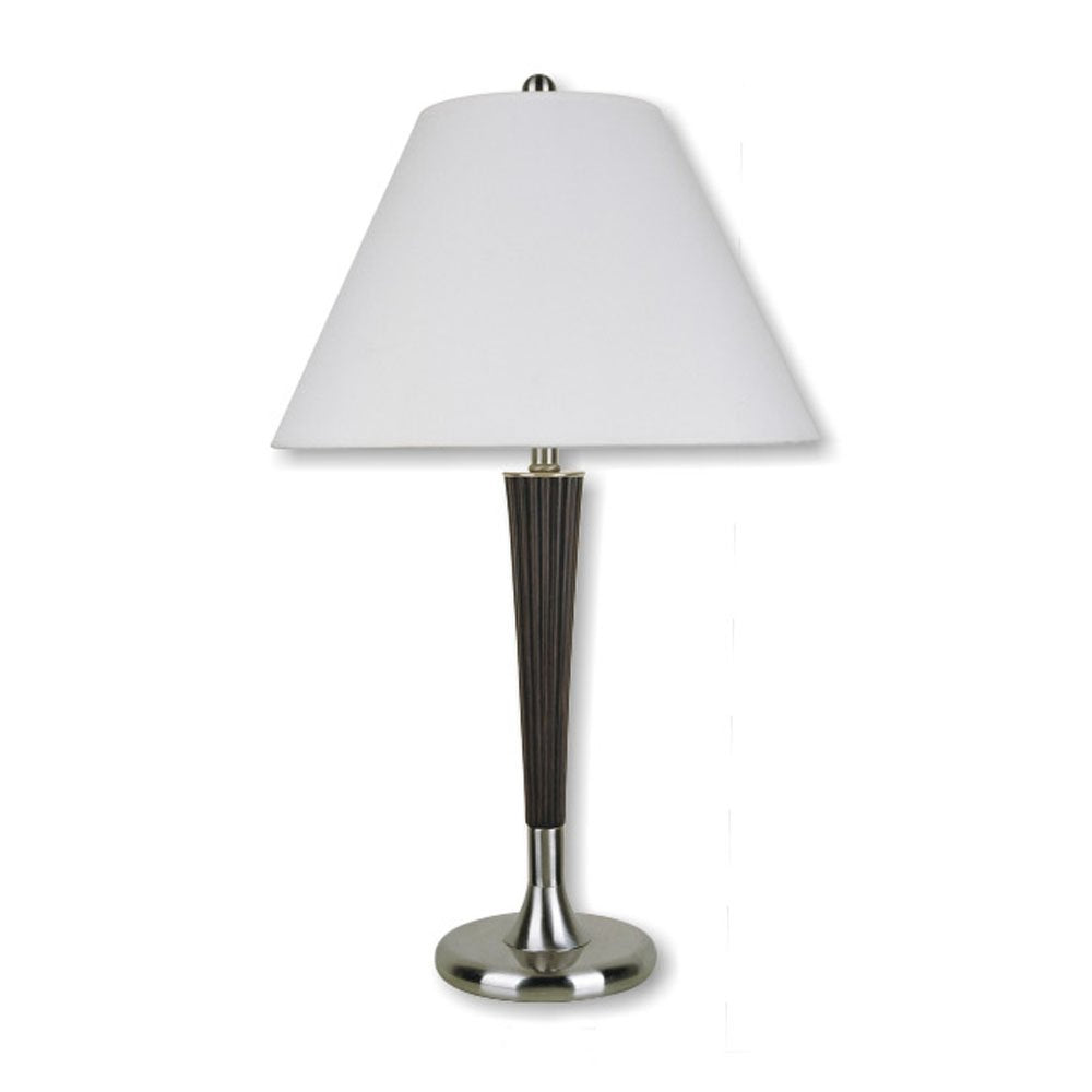 ORE International 6239T Table Lamp, Walnut/Silver