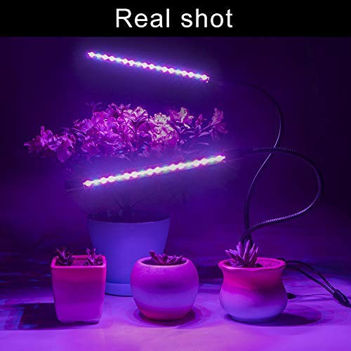 40W Grow Light Led Plant Grow Lights Full Spectrum For Indoor Plants, Auto On & Off With 3/9/12H Timer, 9 Dimmable Lightness Clip-On Desk Grow Lamp Bulbs