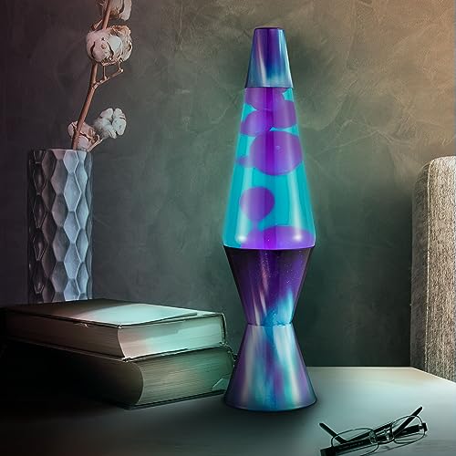 Lava? Lamp - 14.5 Aurora Borealis - The Original Motion Light - Purple Wax And Blue Liquid - Item #2047 (large online retailer unique design)