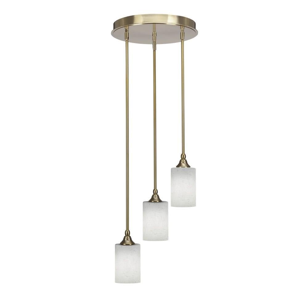 Empire 3 Light Cluster Pendalier in New Age Brass (2143-NAB-310)