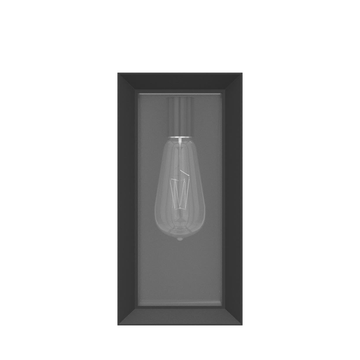 LEDMO Outdoor Wall Light 1800Lm, 3000K Waterproof Black Fixture, Rectangle - 2 Pack, Modern Porch Lighting for House, Garage, Patio