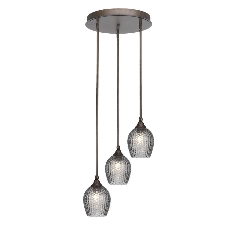 Empire 3 Light Cluster Pendalier in Bronze (2143-BRZ-4902)
