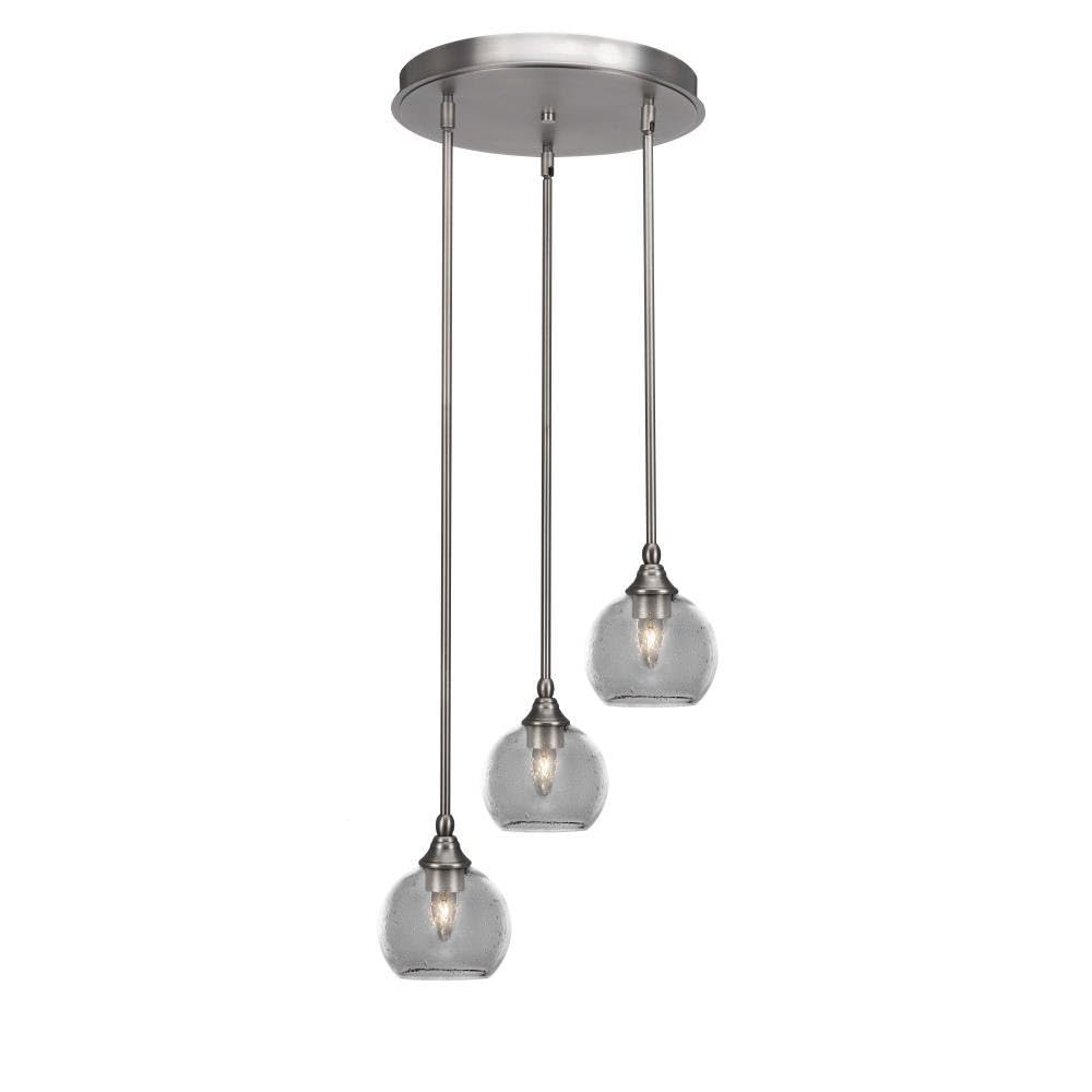 Empire 3 Light Cluster Pendalier in Brushed Nickel (2143-BN-4100)