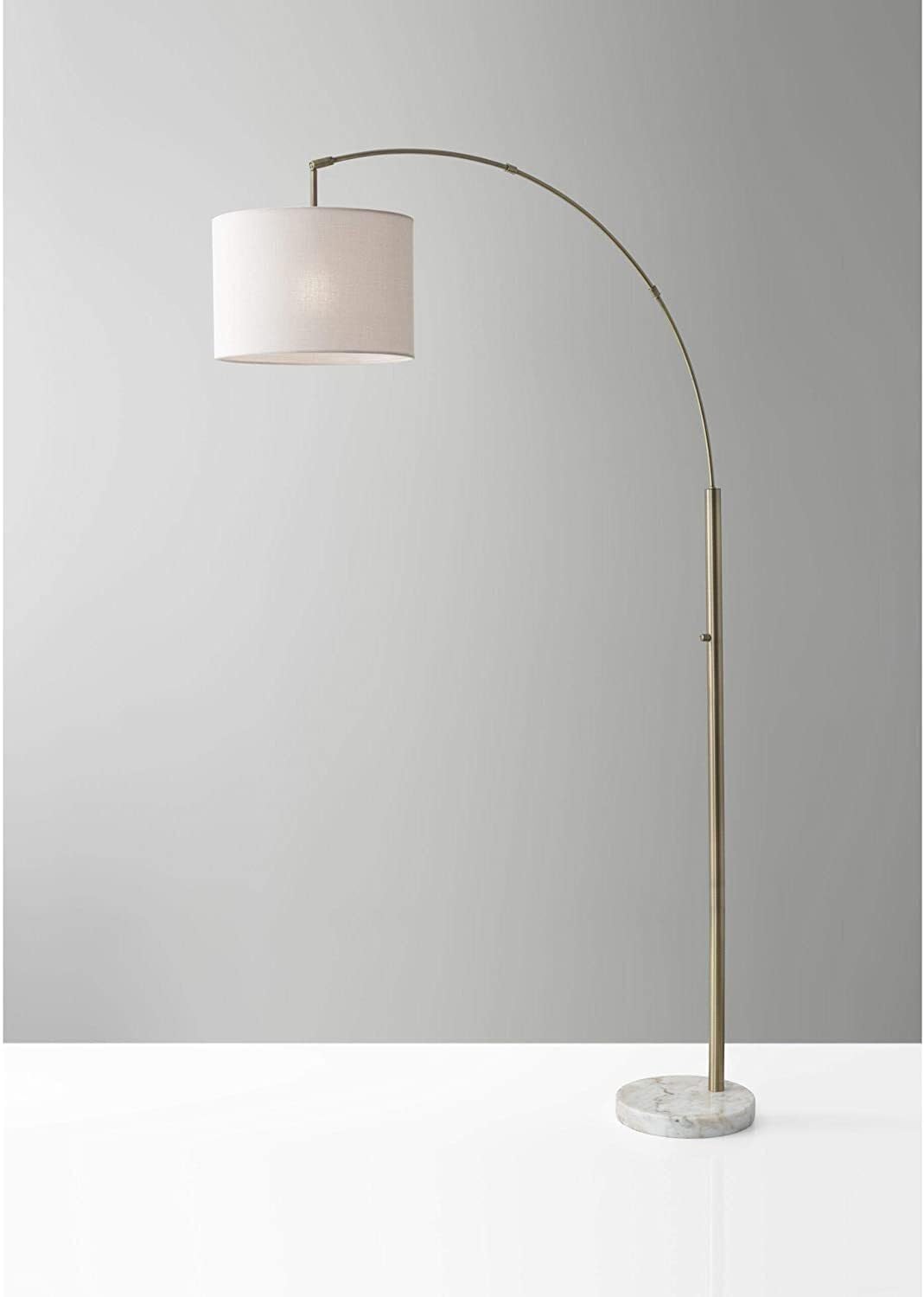 Homeroots Electric: 6.2% Metal: 65.7% Shade: 11.8% Ma 11" X 48" X 73.5" Brass Metal Arc Lamp