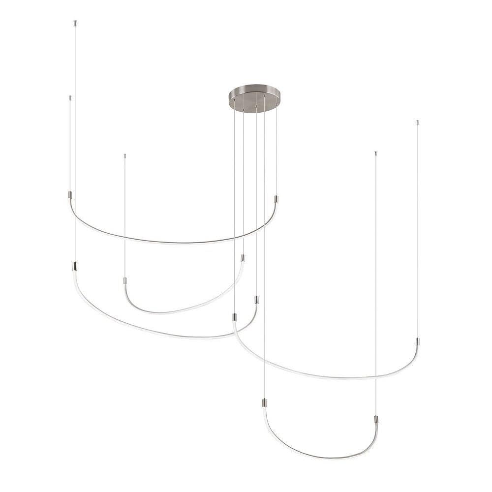 Kuzco Lighting Talis - 118W LED Pendant-11.75 Inches Tall and 90.25 Inches Wide-Brushed Nickel Finish