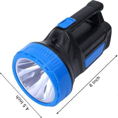 IDOLESHOP Ultra Bright Rechargeable Led Torch Light Laser Long Range High Power Torch + Emergency Lights Tube (25 Watt + Tube)