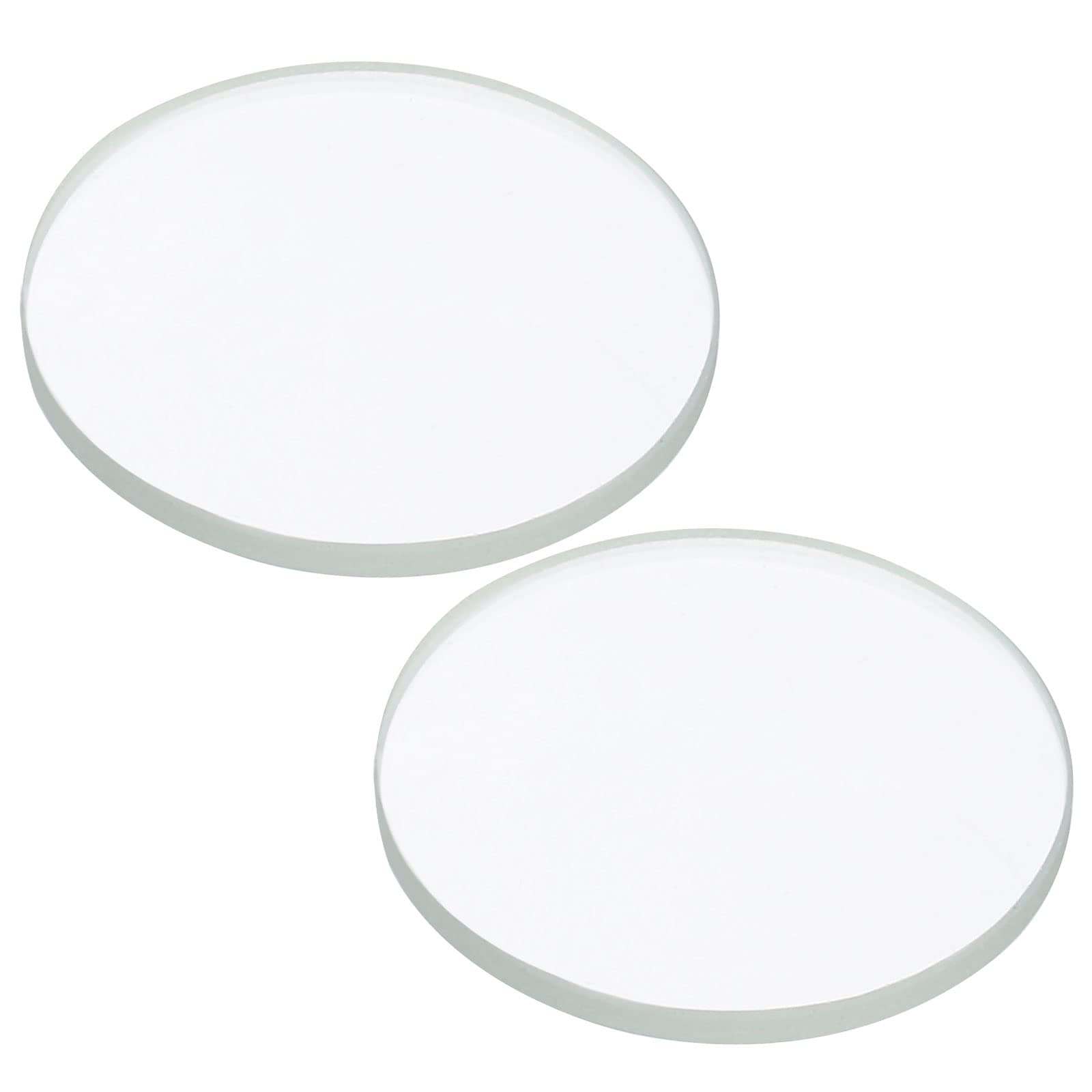 PATIKIL 0.83x0.06 Dia Flashlight Glass Lens, 2 Pcs Polished Edge Glass Lens for LED Light Source Lens Handheld Flashlight Replac