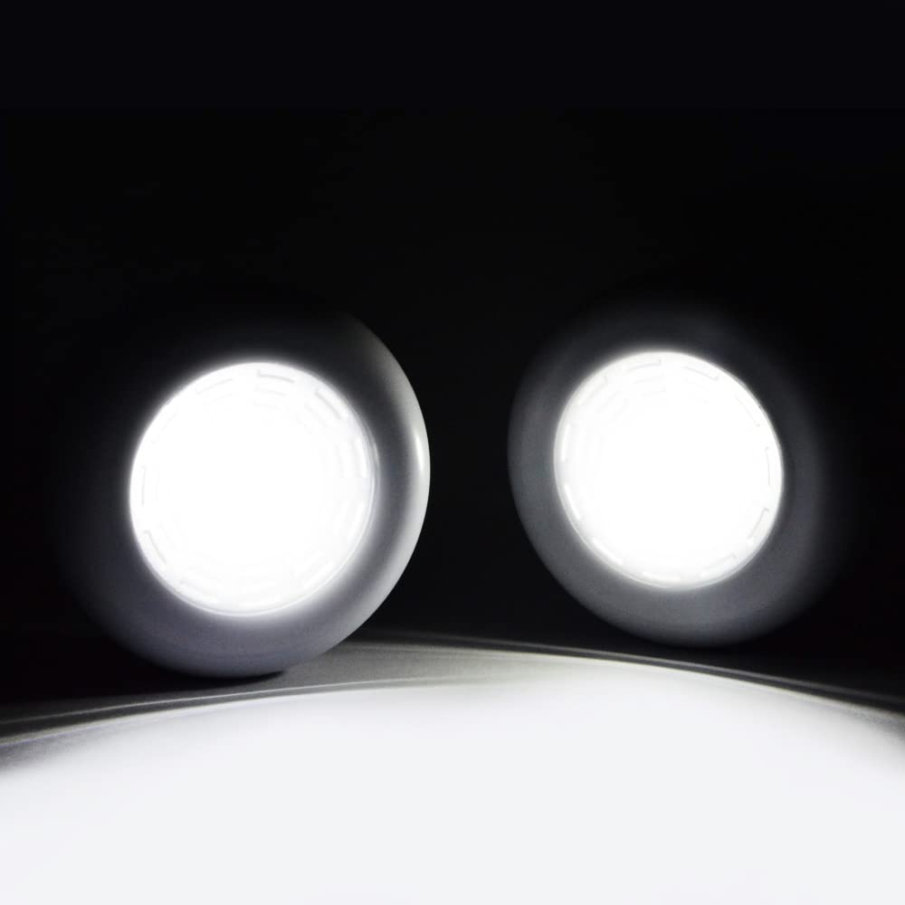 UNISAME LED Puck Lights, Tap Light Battery Operated Push Button Light Stick Up Lights Under Cabinet Lighting Wireless Lights for