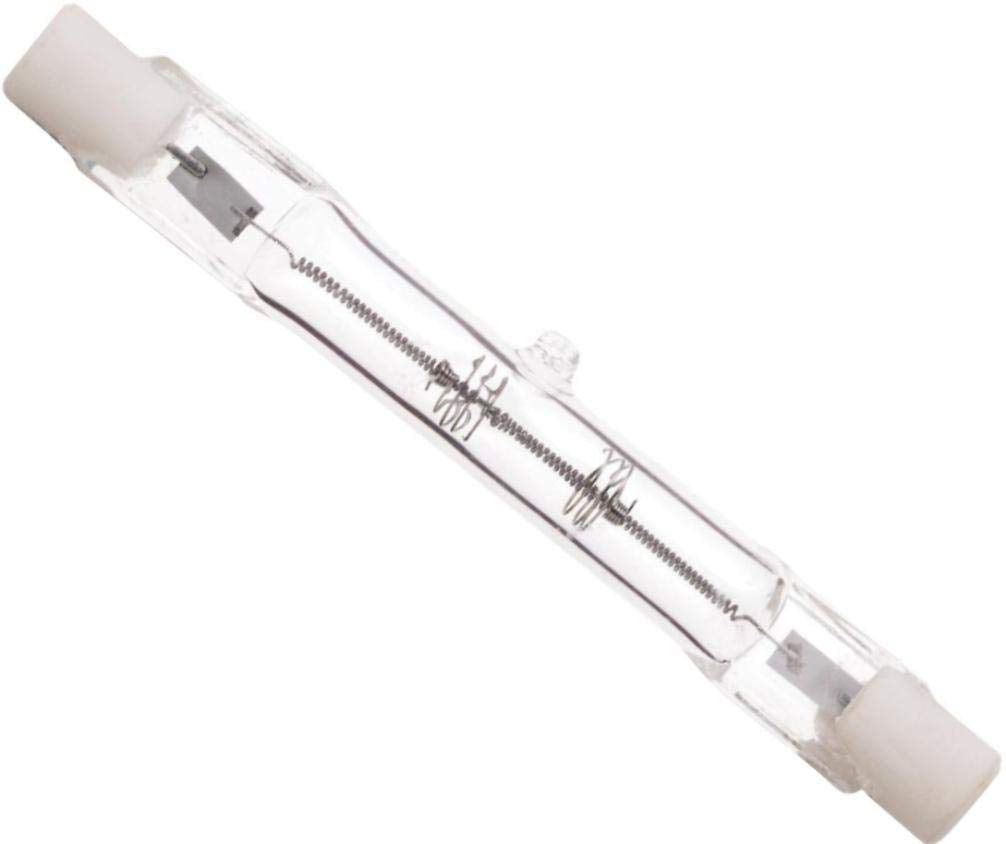 Satco S3183 75W T3 Halogen Light Bulb, Dimmable, 1200 Lumens, Clear, R7S Base, 130V, 78Mm