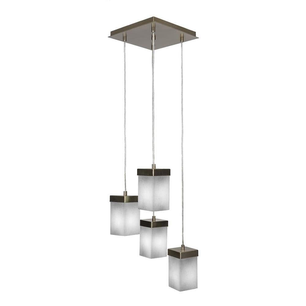 Toltec Lighting Nouvelle 4 Light Cluster Pendalier In New Age Brass (3214-Nab-531)