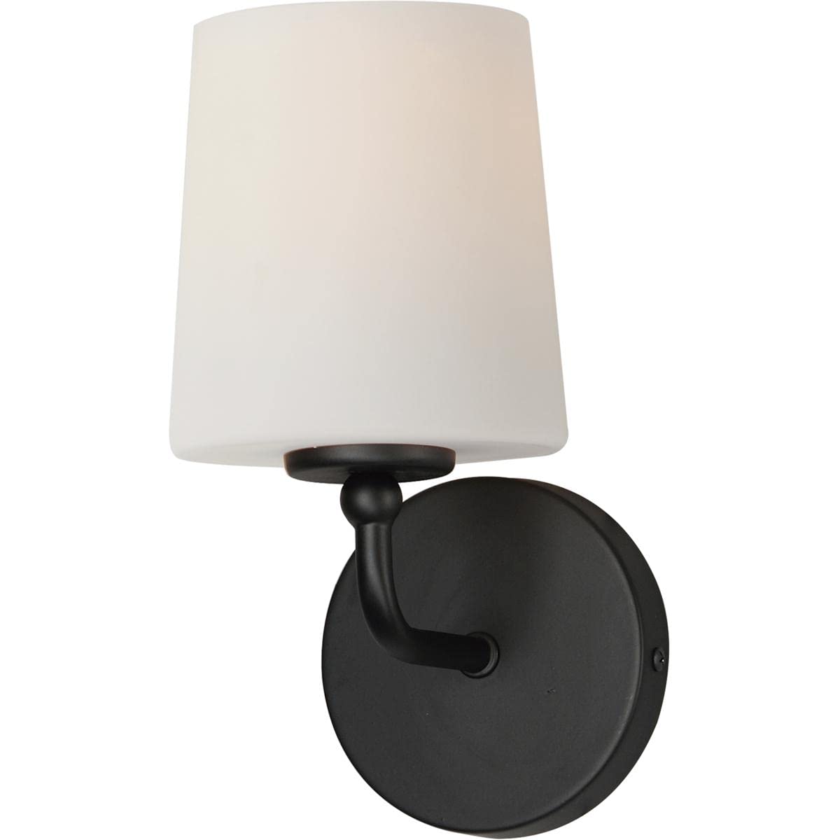 Maxim Lighting Bristol 1-Light Wall Sconce, 10in Tall, 5in Wide, Alloy Steel, Black Finish