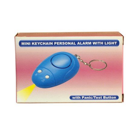 Safety Technology Keychain Alarm With Light - Blue Personal Security Device