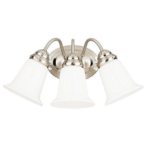Westinghouse Three-Light Wall Fixture, Brushed Nickel, Metal, Model 6649700, No Size