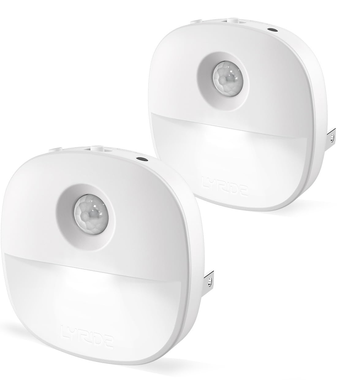 Lyridz Motion Sensor Night Light Indoor, 1-50 lm Dimmable LED Night Lights Plug Into Wall, Bright Plug-in Night Light with Dusk 