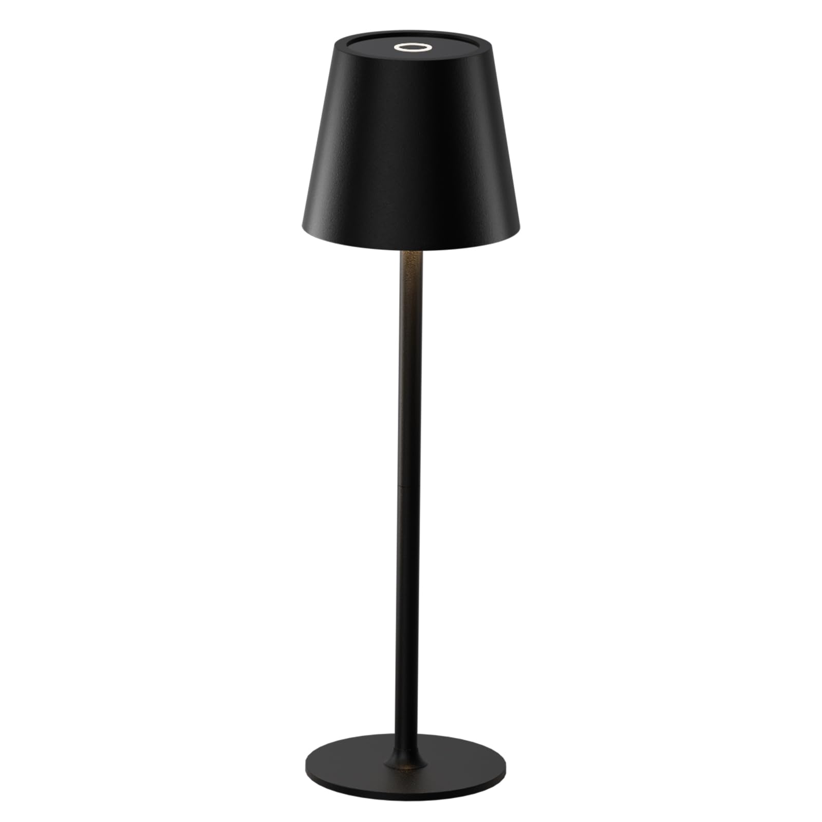 SEVENMENT Rechargeable Table Lamp,7-70 Hours Battery Operated Desk Lamp,Waterproof,Adjustable Height,3-Color Stepless Dimming,Bl