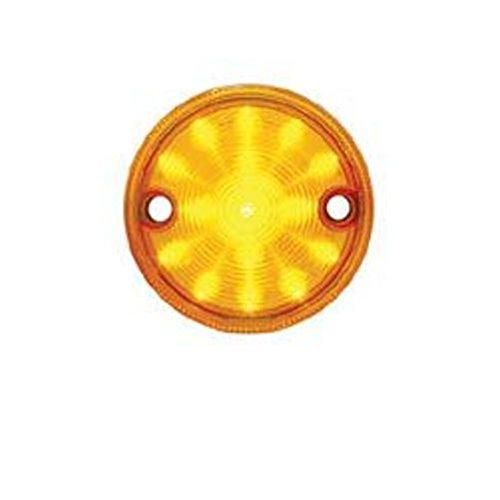 United Pacific Amber 3" Round Surface Mount 15 Led Side Marker Clearance Light
