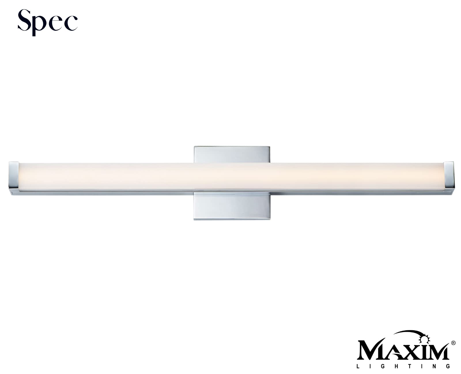 Maxim 52004Pc Spec Collection 30 Inch Dimmable Led Bathroom Vanity Light I 3000K I Polished Chrome I Modern Contemporary Light F