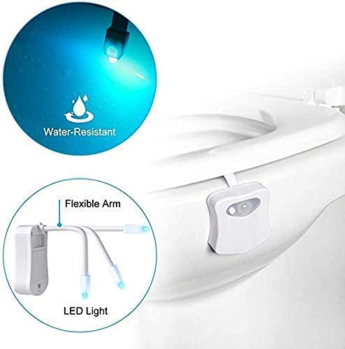 BSASHF Toilet Night Light - Motion Activated LED, 16 Color Options, Plastic, 3 PCS
