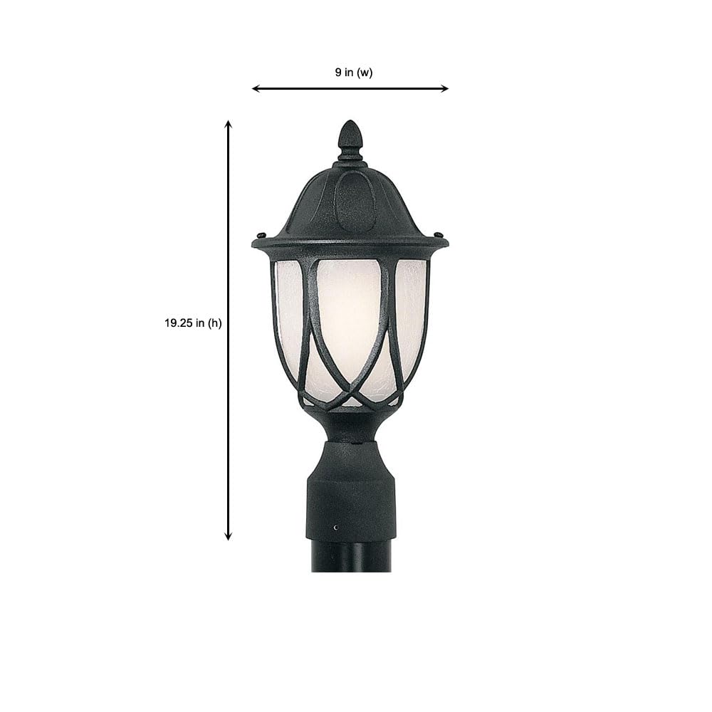 DESIGNERS FOUNTAIN Capella 1-Light Outdoor Post Lantern Light, Glass, Model 2866-AG, Autumn Gold