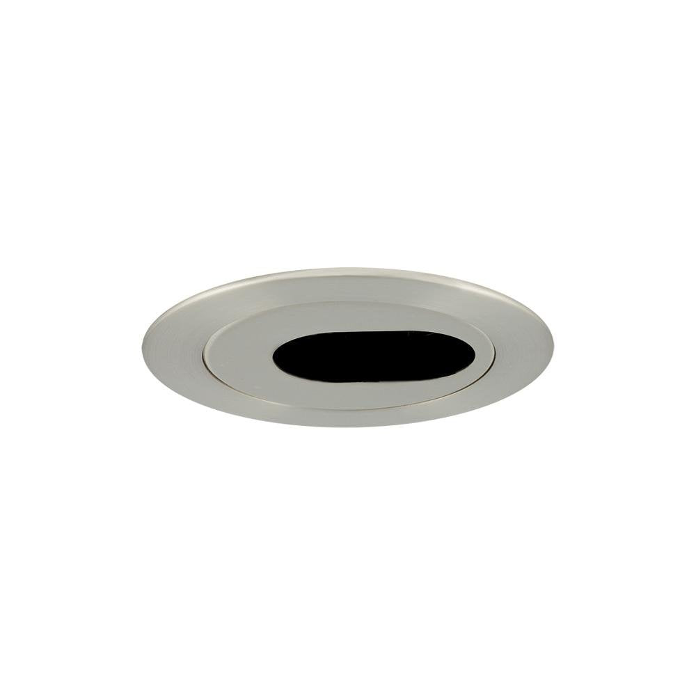 Jesco Lighting Tm403St 5&quot; Adjustable Oval Slot With Low Voltage Trim, Satin Chrome Finish